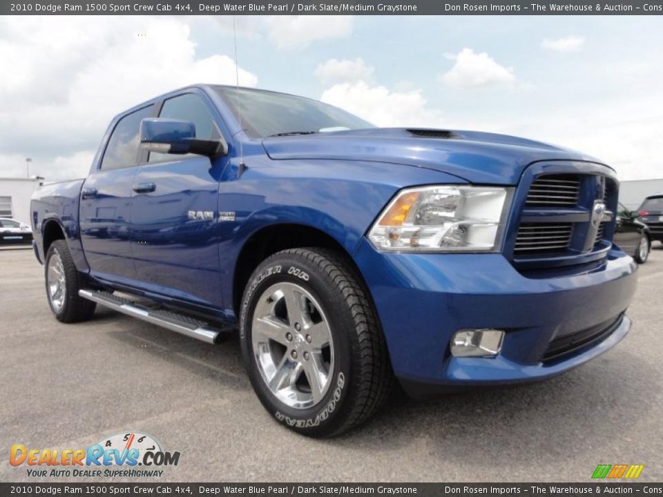 2010 Dodge Ram 1500 Sport Crew Cab 4x4 Deep Water Blue Pearl / Dark Slate/Medium Graystone Photo #5