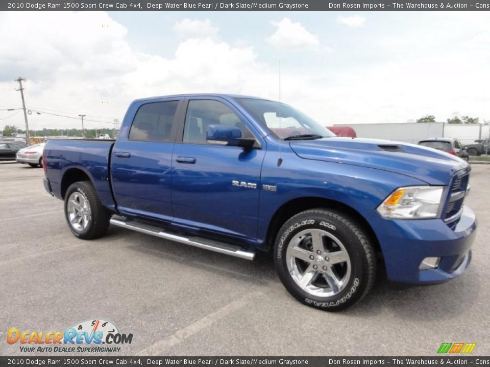 2010 Dodge Ram 1500 Sport Crew Cab 4x4 Deep Water Blue Pearl / Dark Slate/Medium Graystone Photo #6