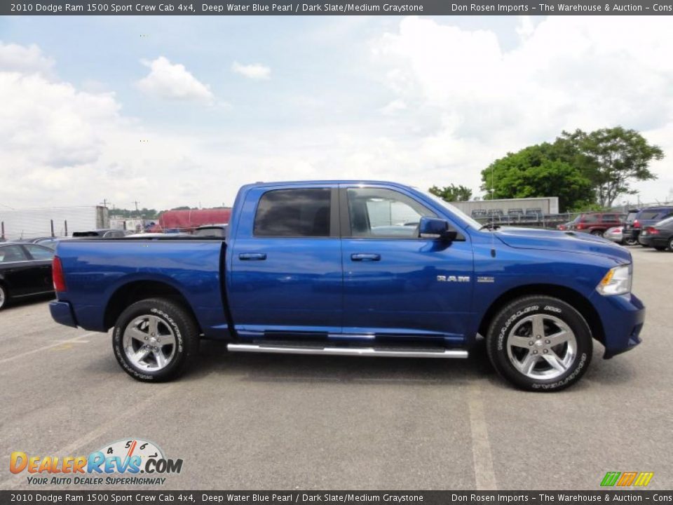 2010 Dodge Ram 1500 Sport Crew Cab 4x4 Deep Water Blue Pearl / Dark Slate/Medium Graystone Photo #7