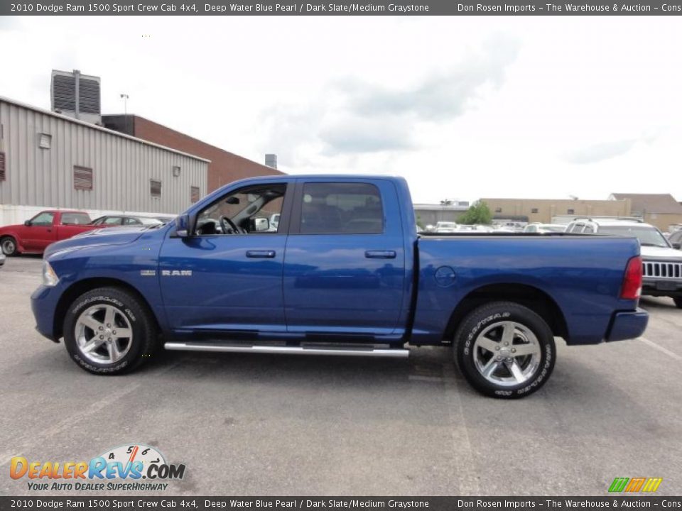 2010 Dodge Ram 1500 Sport Crew Cab 4x4 Deep Water Blue Pearl / Dark Slate/Medium Graystone Photo #11