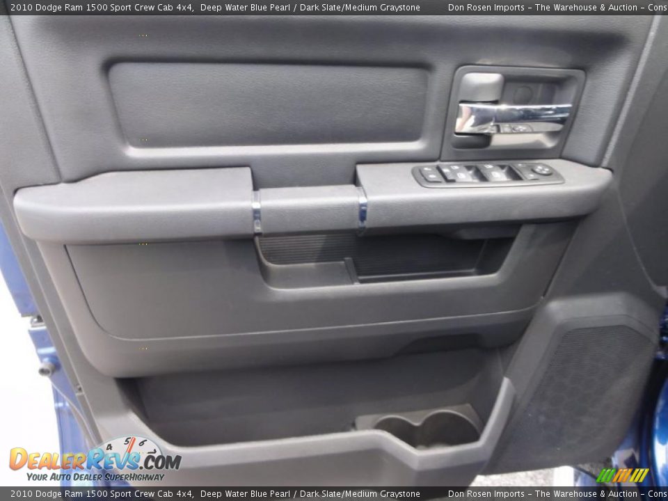 2010 Dodge Ram 1500 Sport Crew Cab 4x4 Deep Water Blue Pearl / Dark Slate/Medium Graystone Photo #14