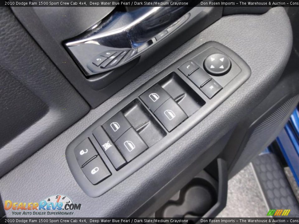 2010 Dodge Ram 1500 Sport Crew Cab 4x4 Deep Water Blue Pearl / Dark Slate/Medium Graystone Photo #15