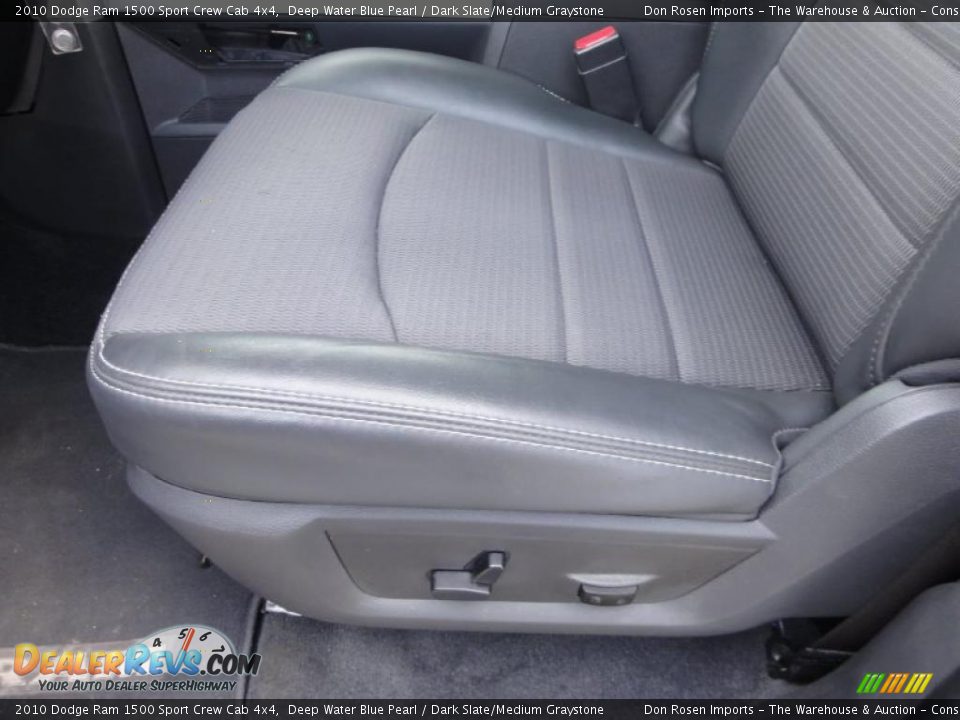 2010 Dodge Ram 1500 Sport Crew Cab 4x4 Deep Water Blue Pearl / Dark Slate/Medium Graystone Photo #16