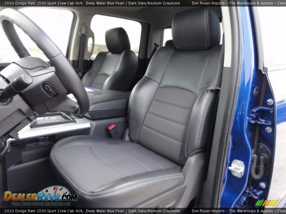 2010 Dodge Ram 1500 Sport Crew Cab 4x4 Deep Water Blue Pearl / Dark Slate/Medium Graystone Photo #17