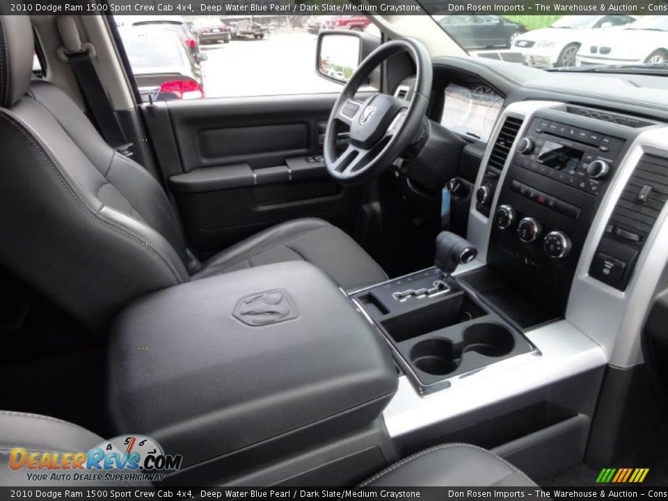 2010 Dodge Ram 1500 Sport Crew Cab 4x4 Deep Water Blue Pearl / Dark Slate/Medium Graystone Photo #19
