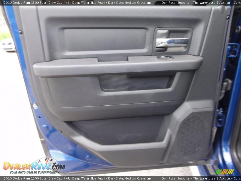 2010 Dodge Ram 1500 Sport Crew Cab 4x4 Deep Water Blue Pearl / Dark Slate/Medium Graystone Photo #27