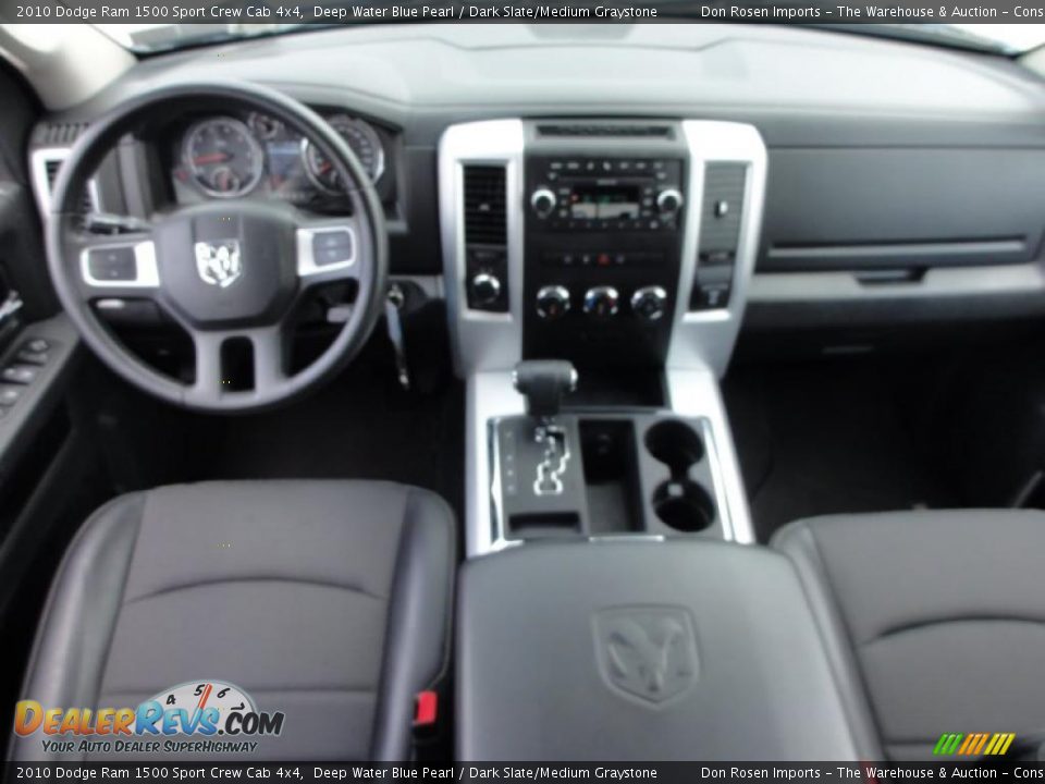 2010 Dodge Ram 1500 Sport Crew Cab 4x4 Deep Water Blue Pearl / Dark Slate/Medium Graystone Photo #28