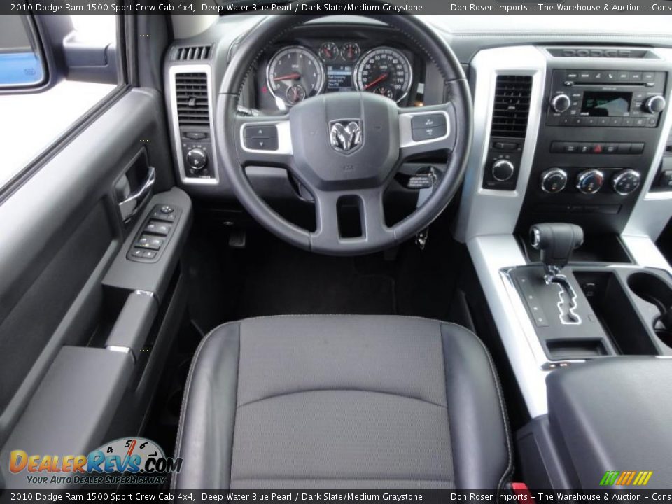 2010 Dodge Ram 1500 Sport Crew Cab 4x4 Deep Water Blue Pearl / Dark Slate/Medium Graystone Photo #29