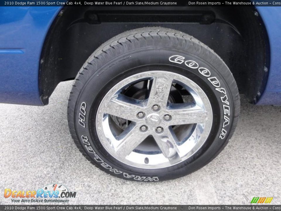 2010 Dodge Ram 1500 Sport Crew Cab 4x4 Deep Water Blue Pearl / Dark Slate/Medium Graystone Photo #31