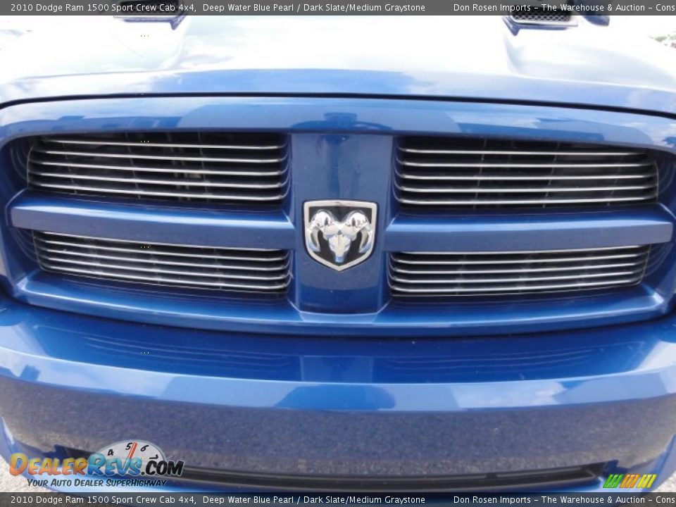 2010 Dodge Ram 1500 Sport Crew Cab 4x4 Deep Water Blue Pearl / Dark Slate/Medium Graystone Photo #36