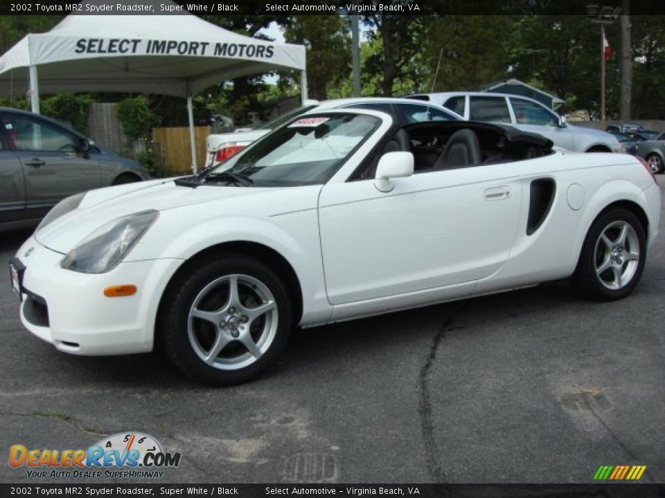 2002 Toyota MR2 Spyder Roadster Super White / Black Photo #2