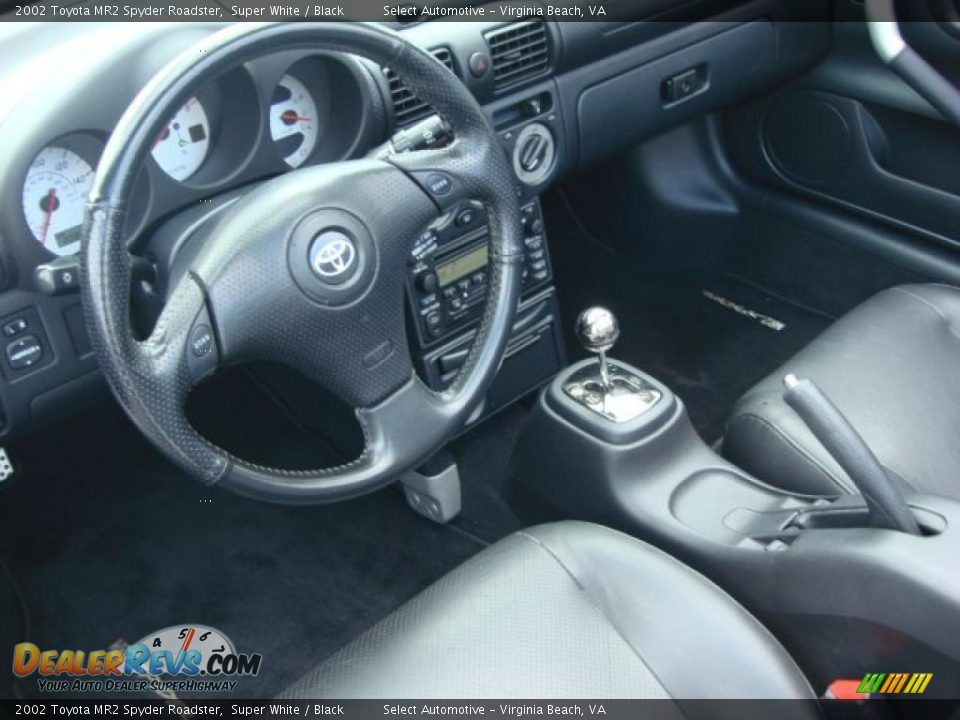 Black Interior - 2002 Toyota MR2 Spyder Roadster Photo #14