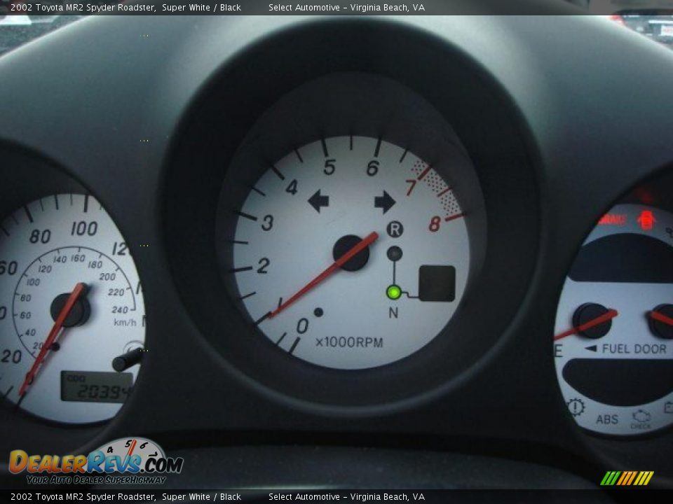 2002 Toyota MR2 Spyder Roadster Gauges Photo #17