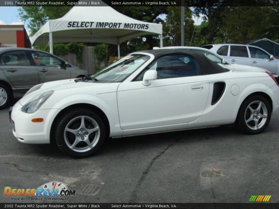 2002 Toyota MR2 Spyder Roadster Super White / Black Photo #26