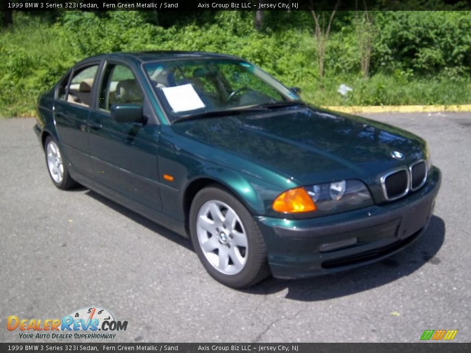 1999 BMW 3 Series 323i Sedan Fern Green Metallic / Sand Photo #3