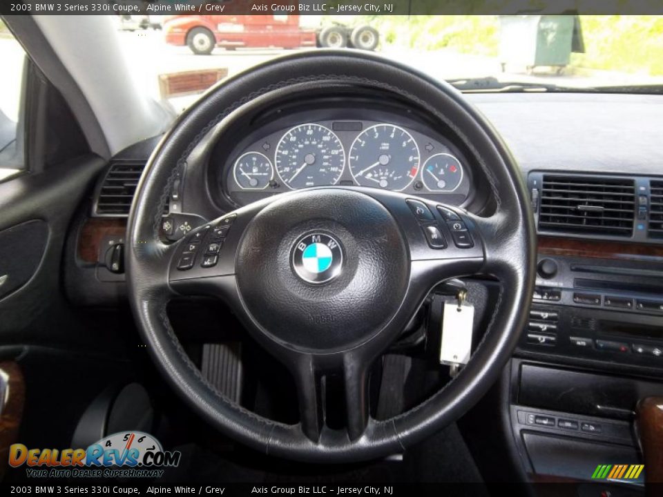 2003 BMW 3 Series 330i Coupe Steering Wheel Photo #13