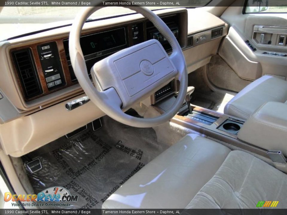 Beige Interior - 1990 Cadillac Seville STS Photo #12