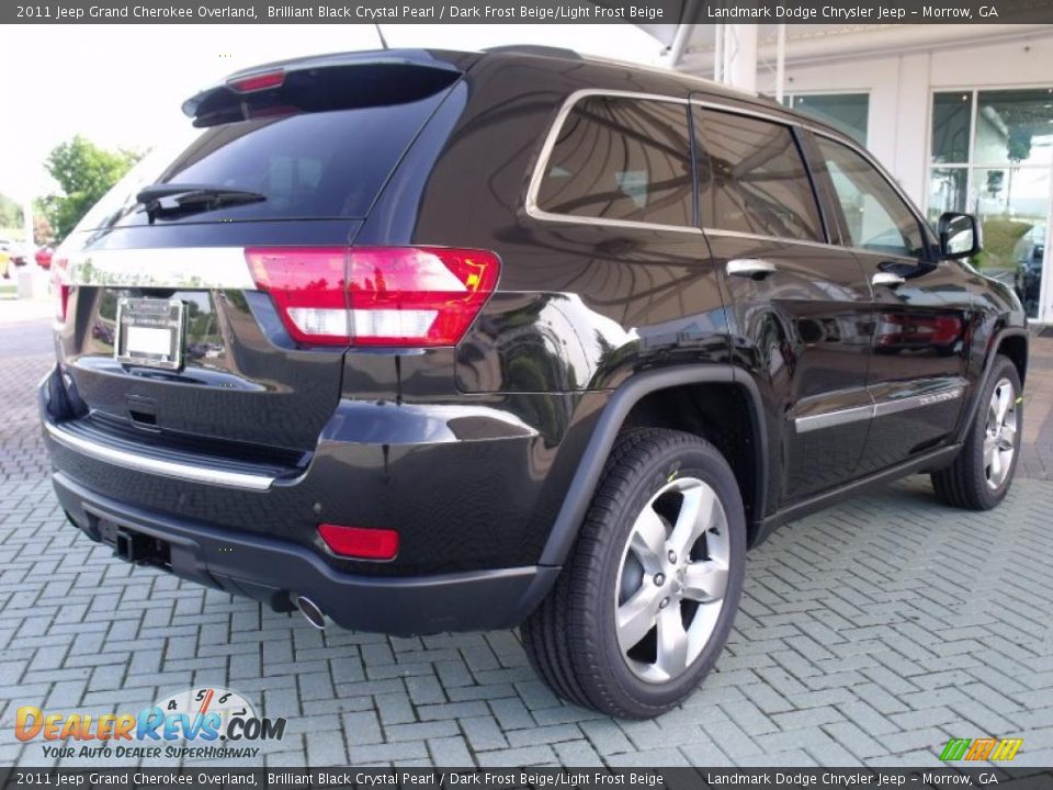 2011 Jeep Grand Cherokee Overland Brilliant Black Crystal Pearl / Dark Frost Beige/Light Frost Beige Photo #3