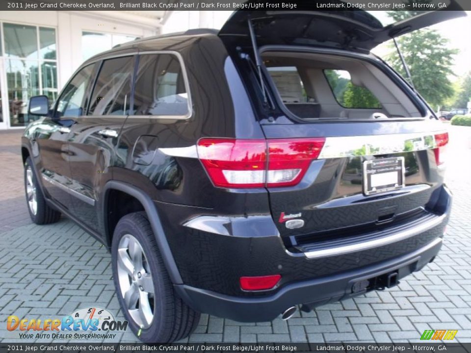 2011 Jeep Grand Cherokee Overland Brilliant Black Crystal Pearl / Dark Frost Beige/Light Frost Beige Photo #9