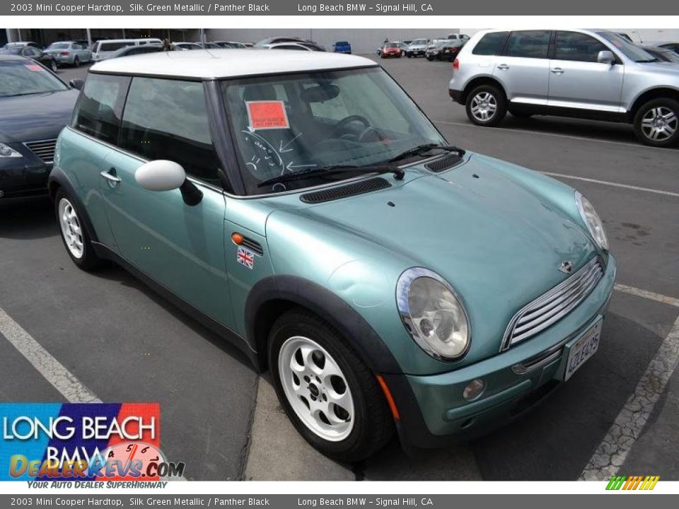 2003 Mini Cooper Hardtop Silk Green Metallic / Panther Black Photo #1