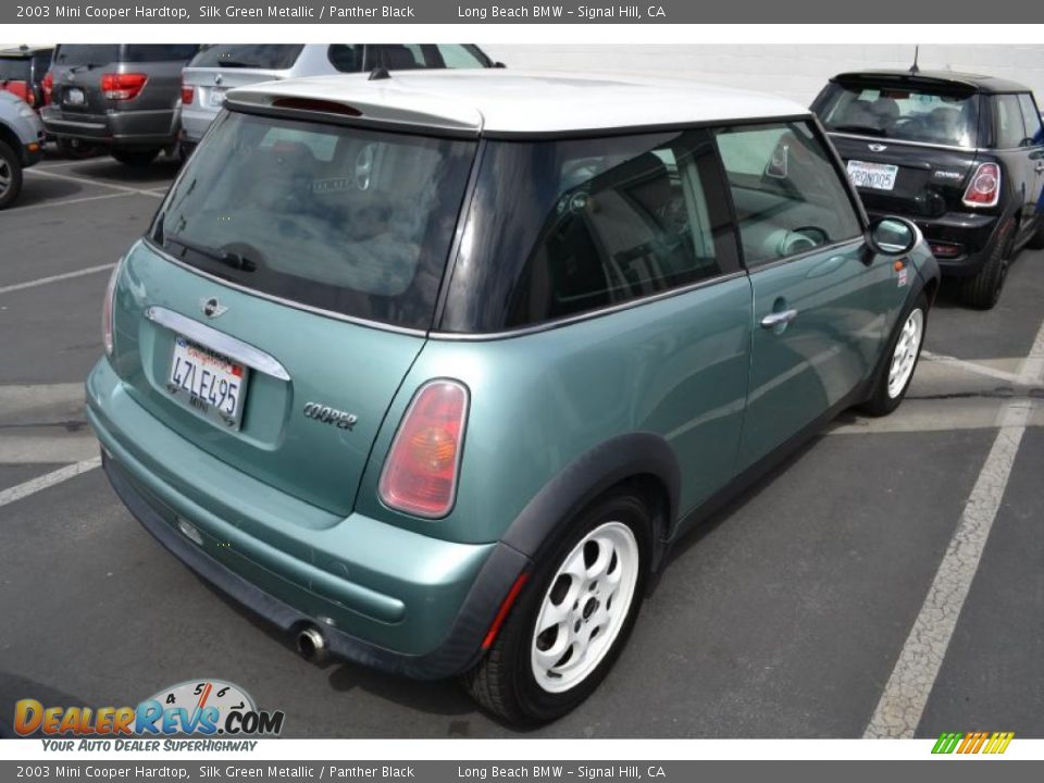 2003 Mini Cooper Hardtop Silk Green Metallic / Panther Black Photo #3
