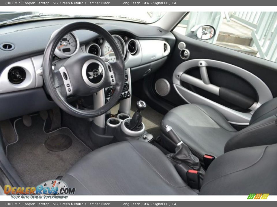 2003 Mini Cooper Hardtop Silk Green Metallic / Panther Black Photo #4