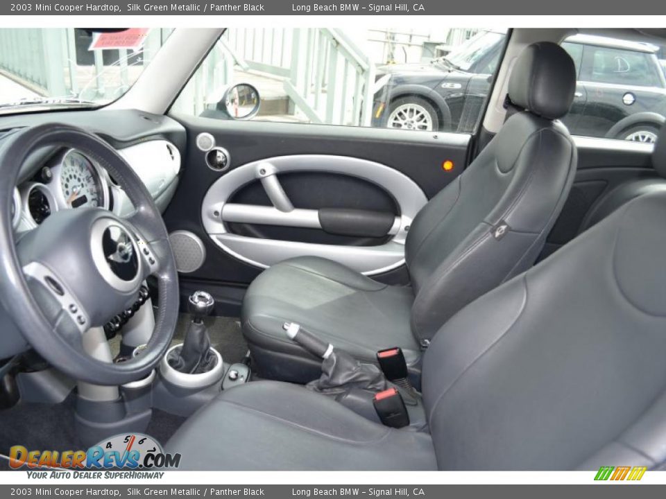 2003 Mini Cooper Hardtop Silk Green Metallic / Panther Black Photo #5