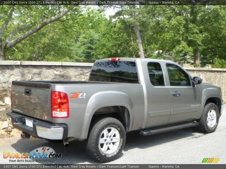 2007 GMC Sierra 1500 Z71 Extended Cab 4x4 Steel Gray Metallic / Dark Titanium/Light Titanium Photo #7