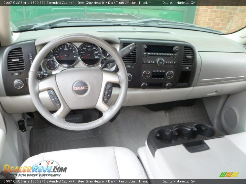 Dark Titanium/Light Titanium Interior - 2007 GMC Sierra 1500 Z71 Extended Cab 4x4 Photo #8