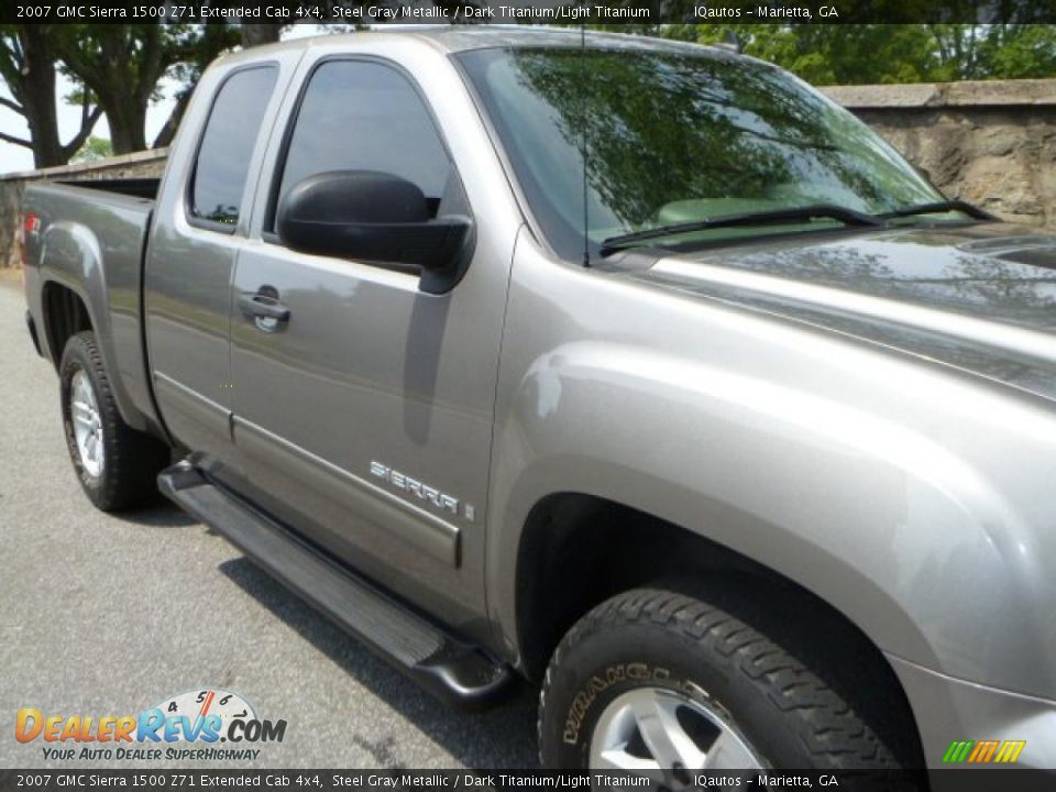 2007 GMC Sierra 1500 Z71 Extended Cab 4x4 Steel Gray Metallic / Dark Titanium/Light Titanium Photo #11