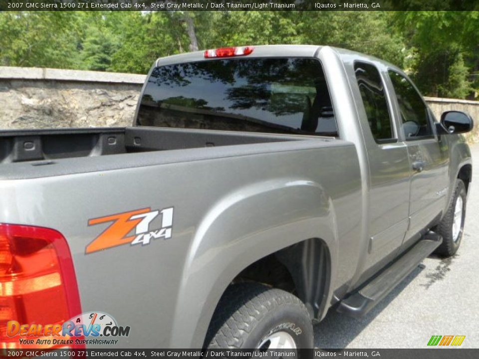 2007 GMC Sierra 1500 Z71 Extended Cab 4x4 Steel Gray Metallic / Dark Titanium/Light Titanium Photo #12