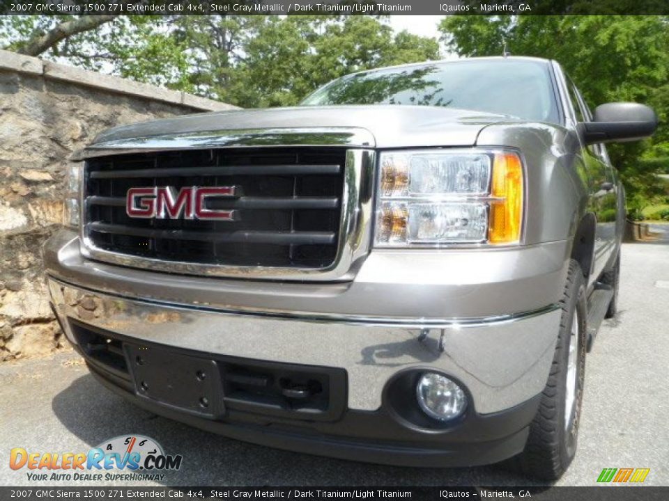 2007 GMC Sierra 1500 Z71 Extended Cab 4x4 Steel Gray Metallic / Dark Titanium/Light Titanium Photo #14