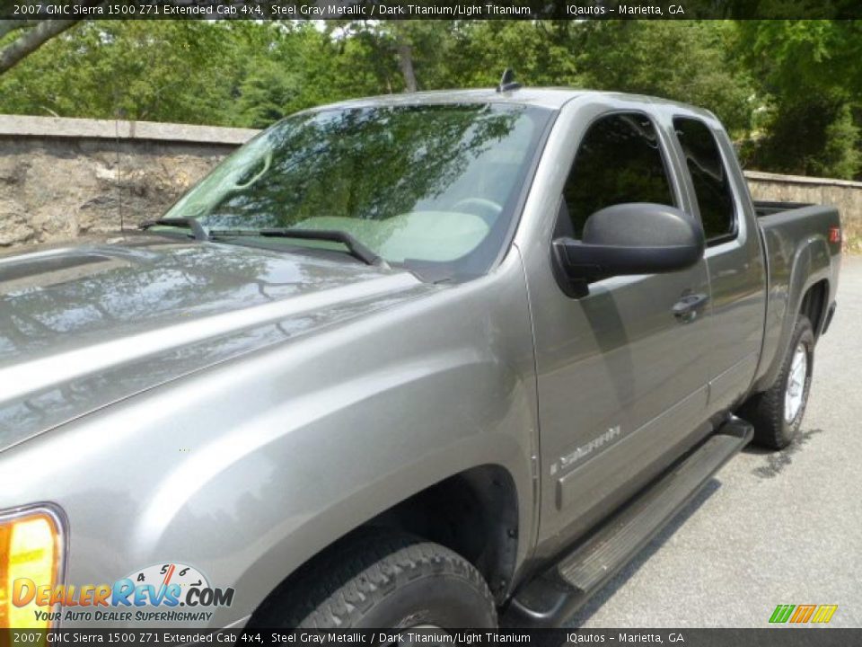 2007 GMC Sierra 1500 Z71 Extended Cab 4x4 Steel Gray Metallic / Dark Titanium/Light Titanium Photo #15