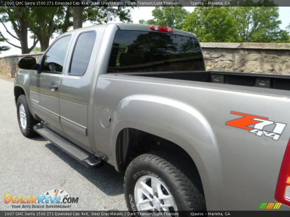 2007 GMC Sierra 1500 Z71 Extended Cab 4x4 Steel Gray Metallic / Dark Titanium/Light Titanium Photo #16