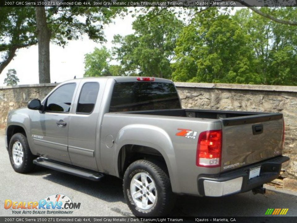 2007 GMC Sierra 1500 Z71 Extended Cab 4x4 Steel Gray Metallic / Dark Titanium/Light Titanium Photo #17