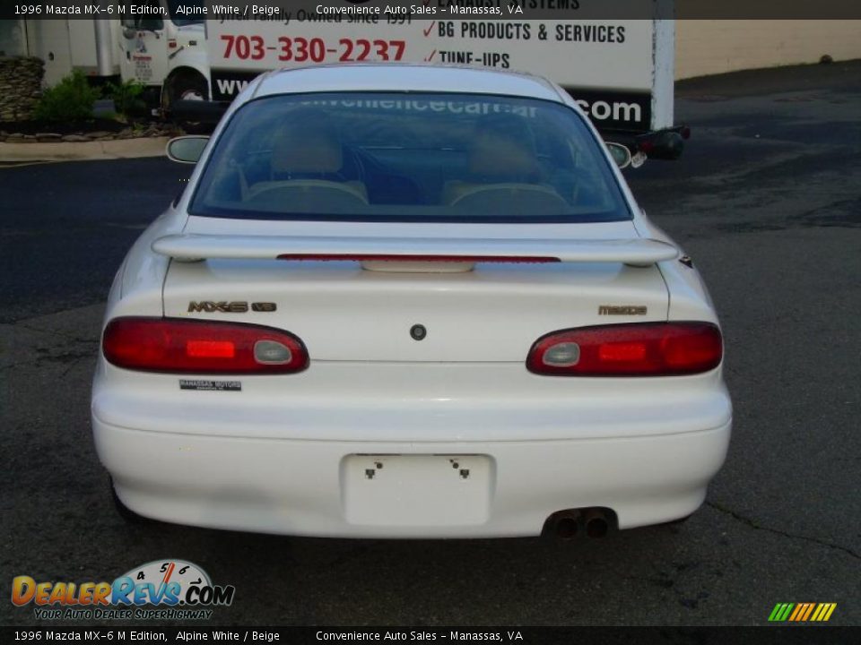 1996 Mazda MX-6 M Edition Alpine White / Beige Photo #7