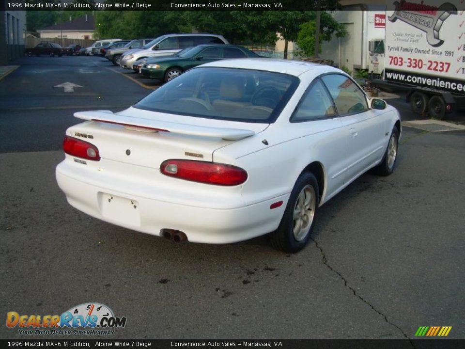 1996 Mazda MX-6 M Edition Alpine White / Beige Photo #8