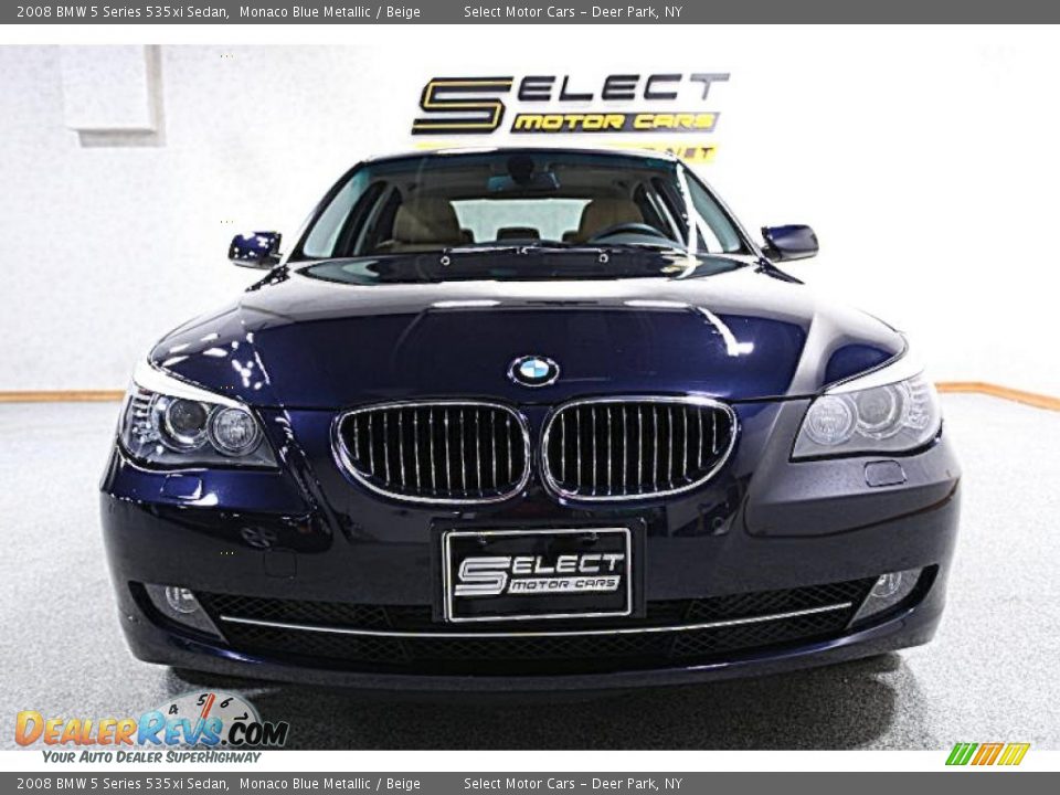 2008 BMW 5 Series 535xi Sedan Monaco Blue Metallic / Beige Photo #2