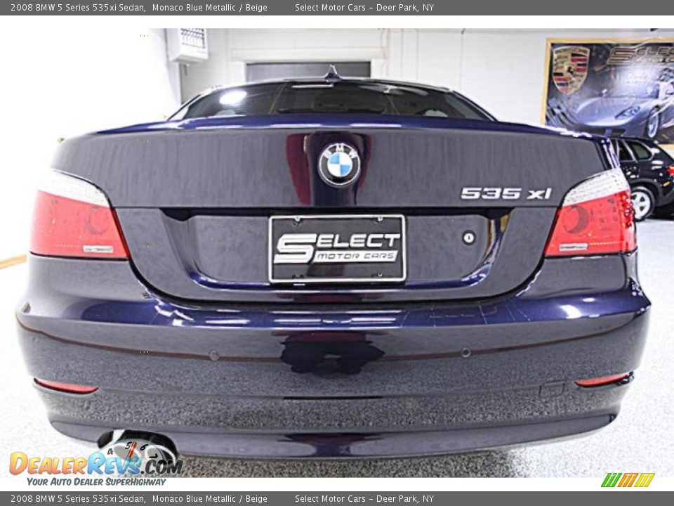 2008 BMW 5 Series 535xi Sedan Monaco Blue Metallic / Beige Photo #5