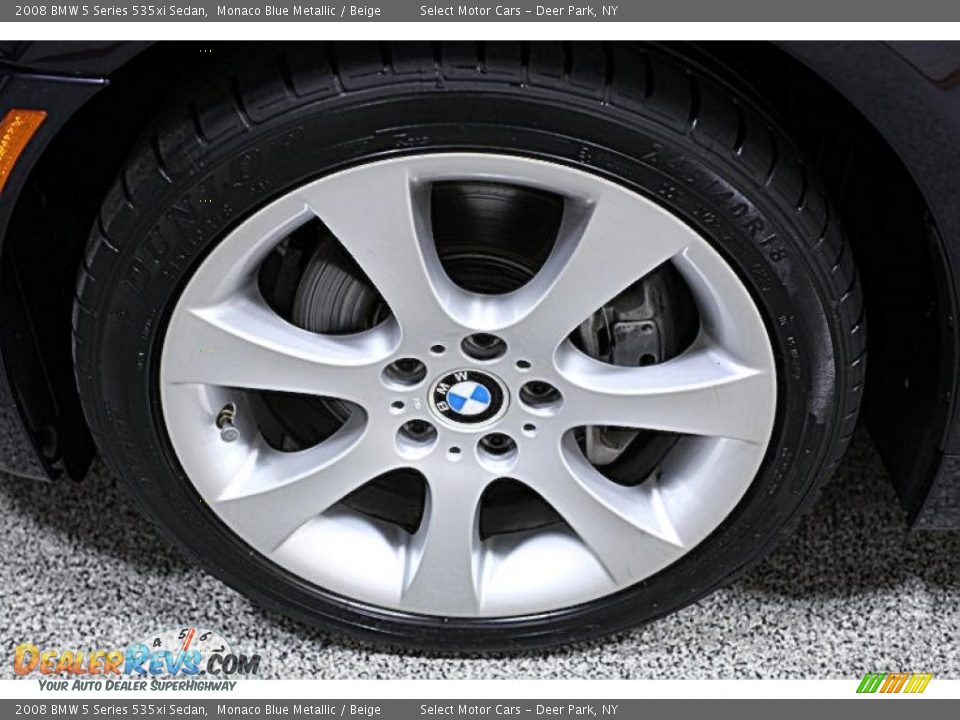 2008 BMW 5 Series 535xi Sedan Monaco Blue Metallic / Beige Photo #6