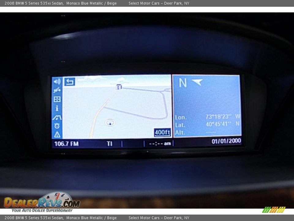 2008 BMW 5 Series 535xi Sedan Monaco Blue Metallic / Beige Photo #9