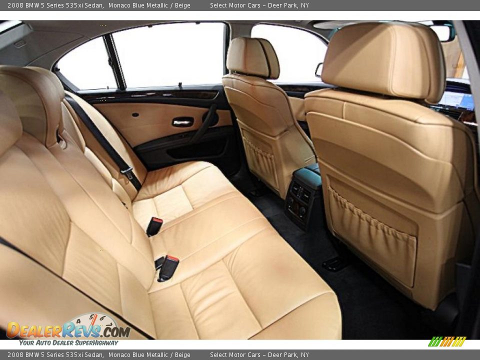 2008 BMW 5 Series 535xi Sedan Monaco Blue Metallic / Beige Photo #11