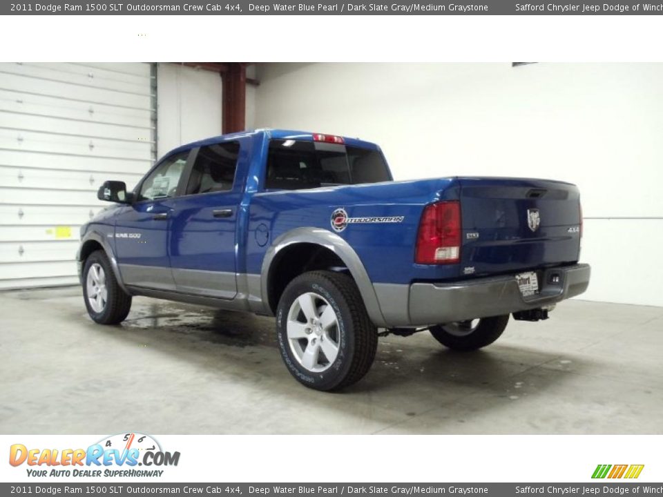 2011 Dodge Ram 1500 SLT Outdoorsman Crew Cab 4x4 Deep Water Blue Pearl / Dark Slate Gray/Medium Graystone Photo #6