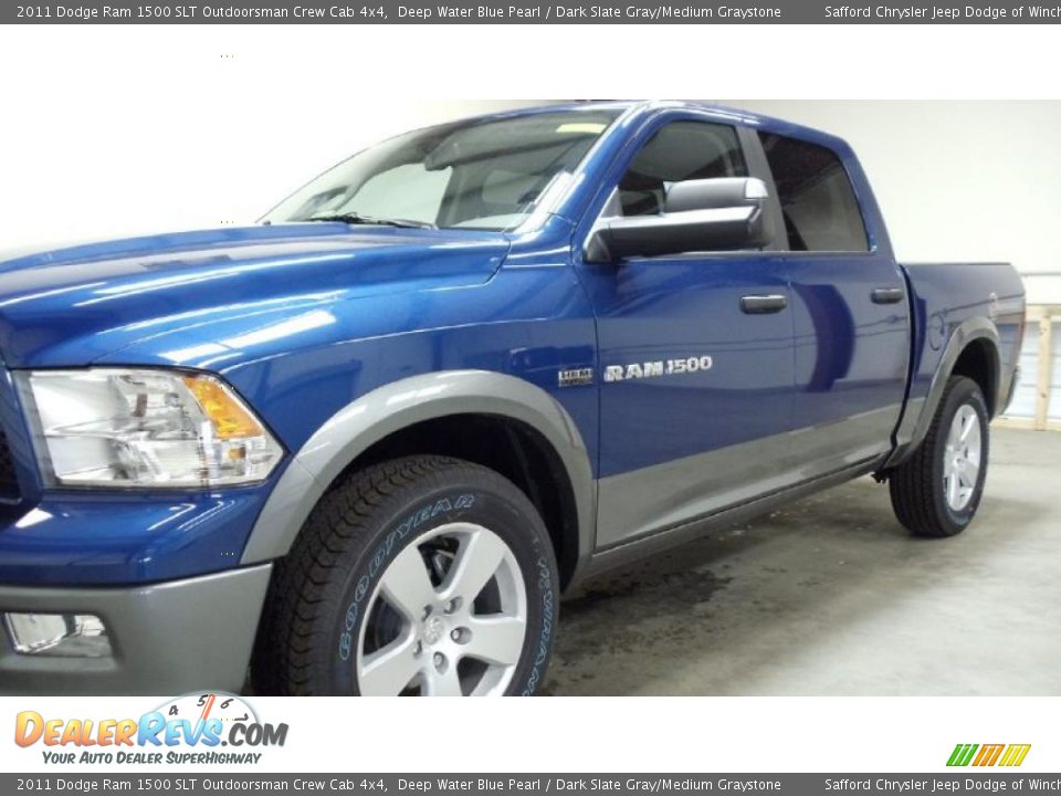 2011 Dodge Ram 1500 SLT Outdoorsman Crew Cab 4x4 Deep Water Blue Pearl / Dark Slate Gray/Medium Graystone Photo #8