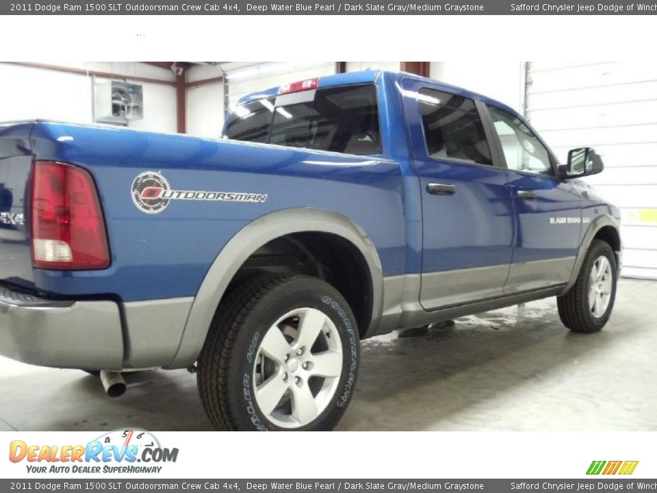 2011 Dodge Ram 1500 SLT Outdoorsman Crew Cab 4x4 Deep Water Blue Pearl / Dark Slate Gray/Medium Graystone Photo #10