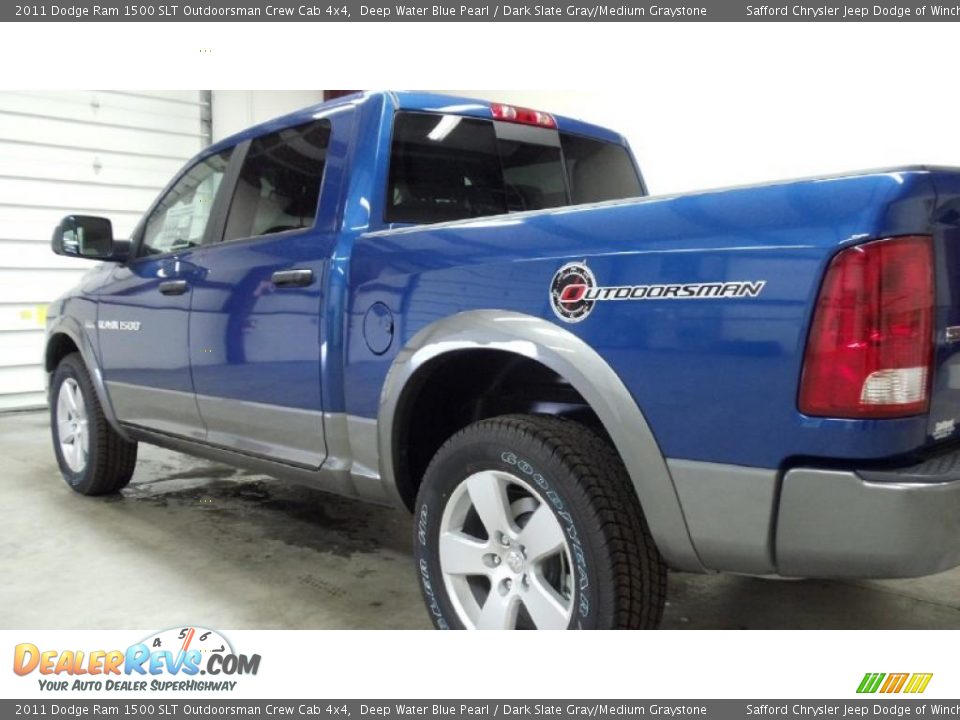 2011 Dodge Ram 1500 SLT Outdoorsman Crew Cab 4x4 Deep Water Blue Pearl / Dark Slate Gray/Medium Graystone Photo #11