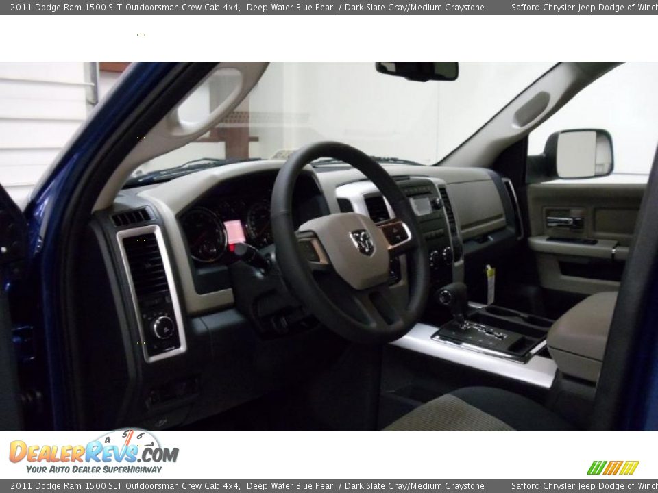 2011 Dodge Ram 1500 SLT Outdoorsman Crew Cab 4x4 Deep Water Blue Pearl / Dark Slate Gray/Medium Graystone Photo #12