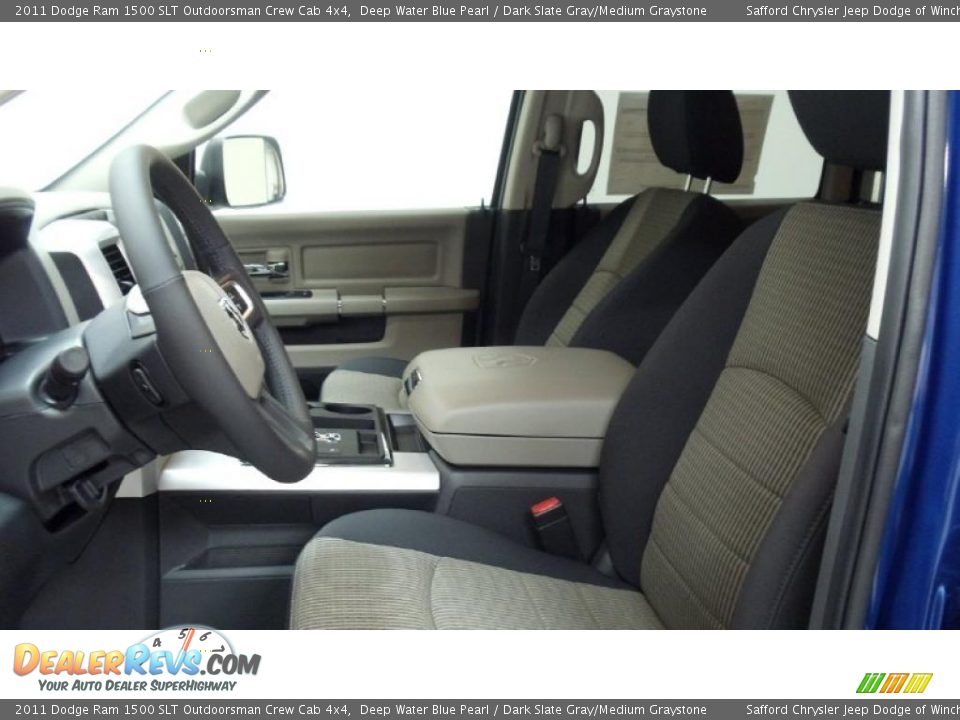 2011 Dodge Ram 1500 SLT Outdoorsman Crew Cab 4x4 Deep Water Blue Pearl / Dark Slate Gray/Medium Graystone Photo #22