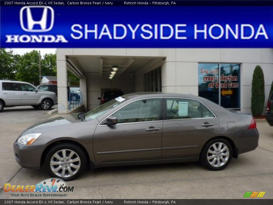 2007 Honda Accord EX-L V6 Sedan Carbon Bronze Pearl / Ivory Photo #1