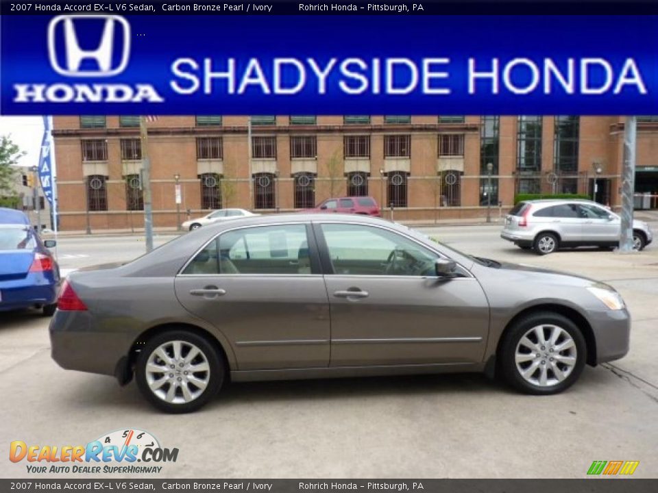 2007 Honda Accord EX-L V6 Sedan Carbon Bronze Pearl / Ivory Photo #5